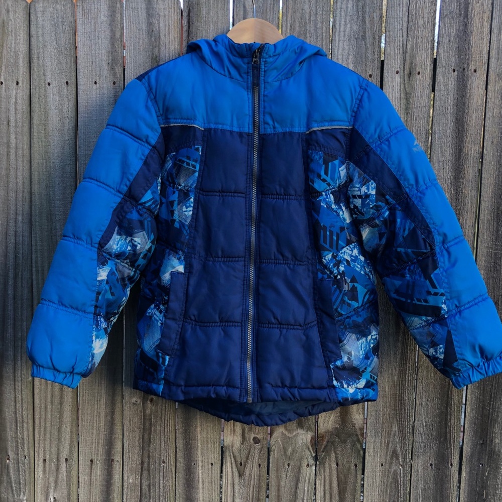 (Boys M) Blue Pacific Trail Puffer Jacket